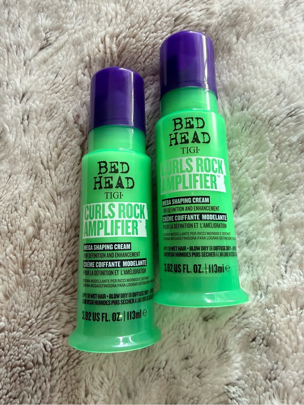 NWT- (2) TIGI BedHead Curls Rock Amplifier Mega Shaping Cream 3.82 oz